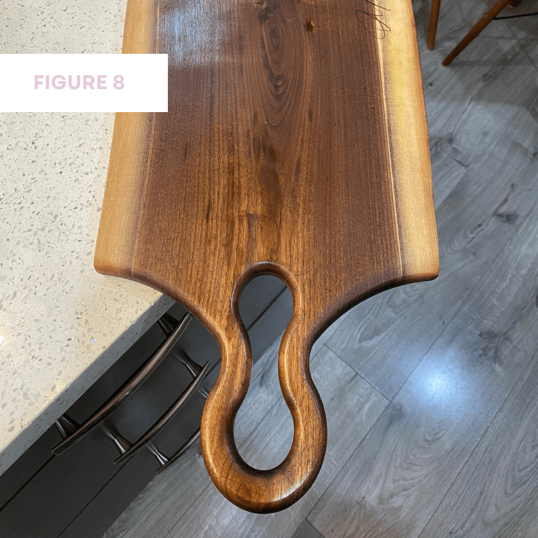 Figure 8 handle charcuterie board